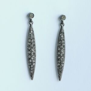 Swarovski Elements Smoke crystal dangle drop earrings 🆕